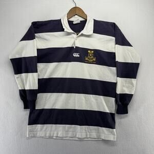 Vintage Canterbury Rugby Shirt Adult medium Blue White Colorblock Rowing 90s